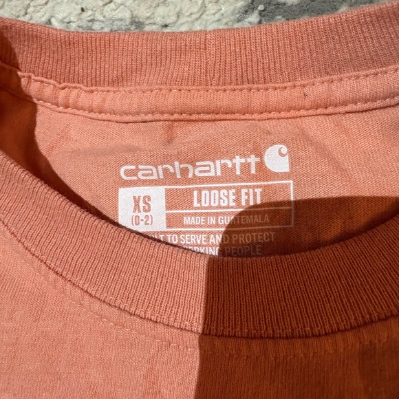 Carhartt loose fit pale orange long sleeve shirt size XS - Picture 4 of 5